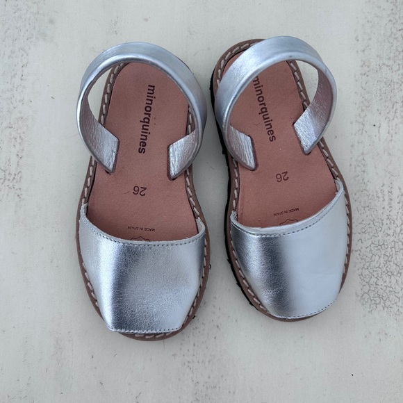 Minorquines Kids Silver Sandals - Picture 4 of 4